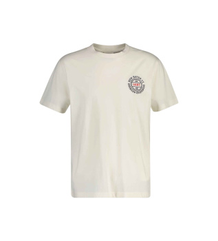 Grafisch T-shirt beige
