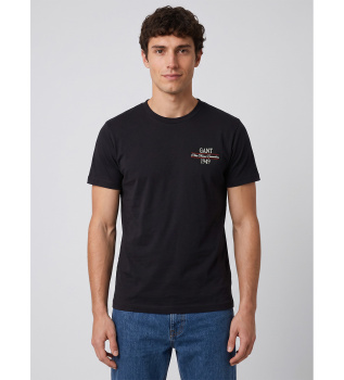 Grafisch T-shirt marineblauw