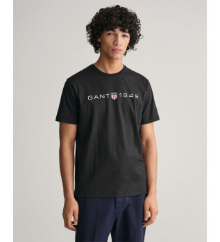 Comprar Gant T-shirt grfica estampada preta 