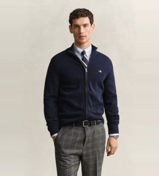 Strickjacke mit Reißverschluss Casual navy