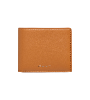 Cartera Plegable De Piel marrn