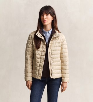Beige let dunjakke