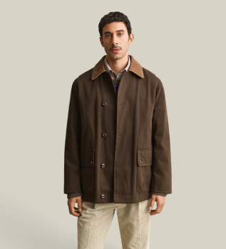 Veste Decker en moleskine marron