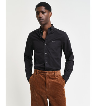 Pinpoint Slim Fit Oxford overhemd zwart