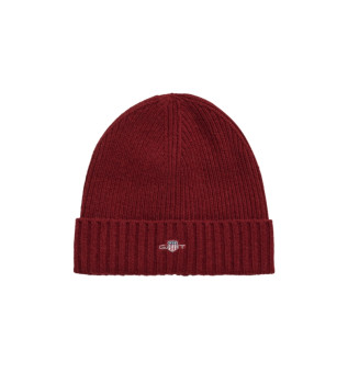 Bonnet de laine bouclier rouge