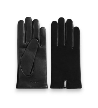 Schwarze Lederhandschuhe