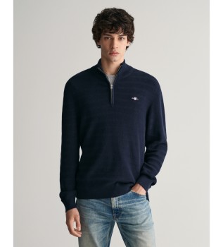 Maglione a righe testurizzate blu navy