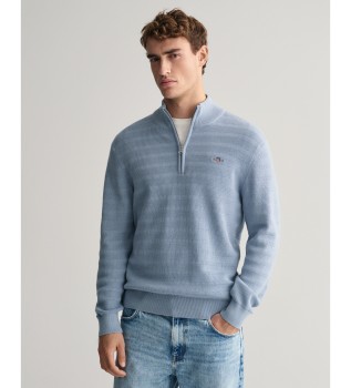 Pull ray textur bleu