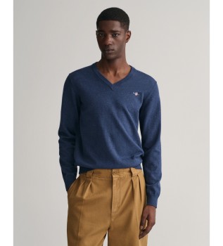 Klassisk bomullstr�ja med V-ringning