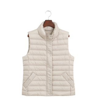 Gilet in piumino leggero grigio chiaro