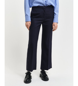 Dolge hlače za obleko skrajšane mornariške barve