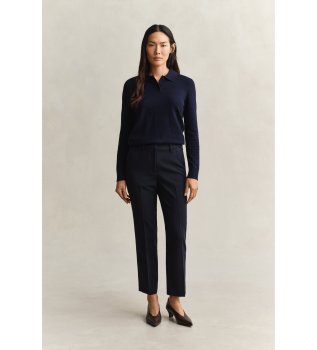 Pantalon de costume Slim Fit fluide marine