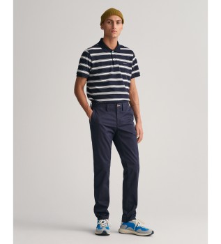 Slim Fit chino trousers in navy twill