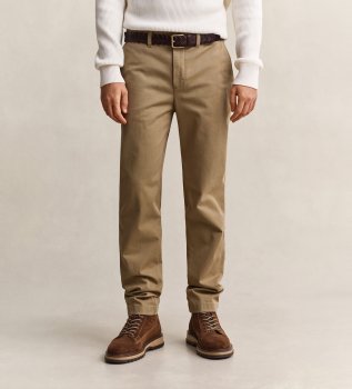 Beige Slim Fit chino pants