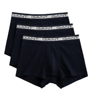 Confezione da tre boxer basic blu scuro