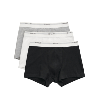 Set van 3 basic boxers wit, zwart