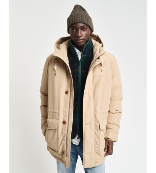 Parka in piuma beige