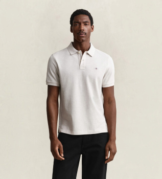 Polo Regular Fit Classique blanc cassé