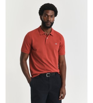 Poloshirt Piqué Regular Fit Shield rot