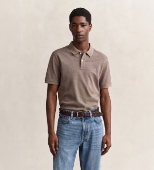 Polo Regular Fit Classique Marron