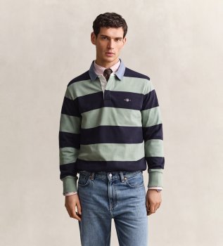 Polo rayé vert