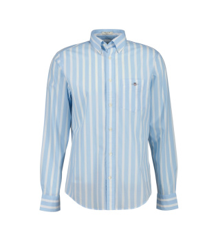 Reg Classic Poplin Wide Stripe bl�