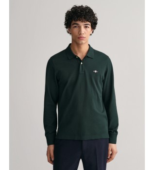 Shield pique polo shirt green
