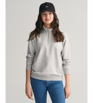Shield Teens sweatshirt med halv lynls, gr