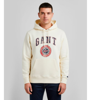 Grafisch beige sweatshirt
