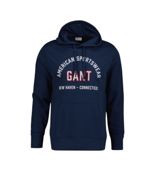 Trykt grafisk sweatshirt navy