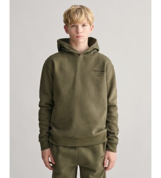 Script Grafische jongeren hoodie groen