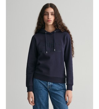 Tonal Archive Shield Hoodie Navy