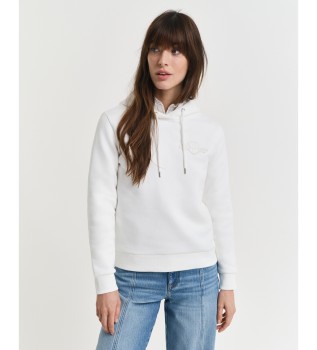 Sweat à capuche Tonal Shield blanc