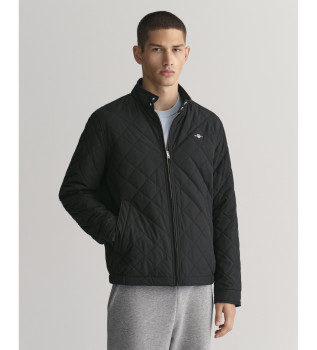 Sort quiltet windbreaker