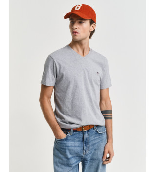 Slim Fit Shield T-shirt grijs