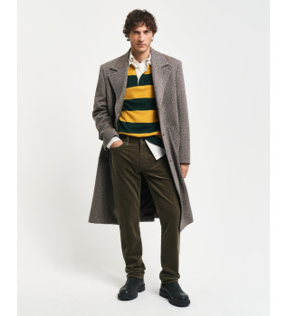 Calas de ganga de bombazina de corte regular verde