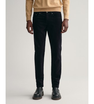 Dżinsy sztruksowe slim fit granatowe