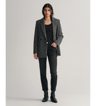 Slim fit ankeljeans sort