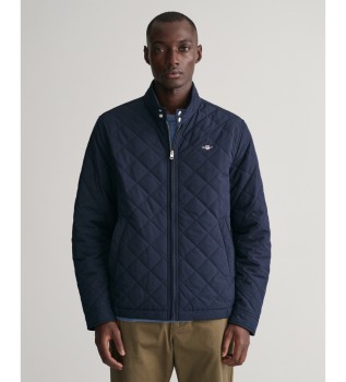 Navy quilted coat