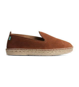 Salines Velour bruin lederen espadrilles