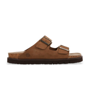 Braune Hawaii-Ledersandalen