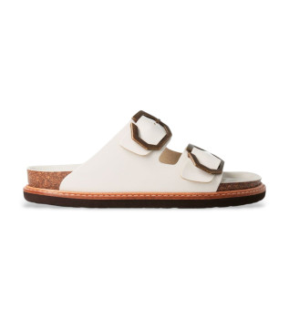 Galia lder sandaler hvid