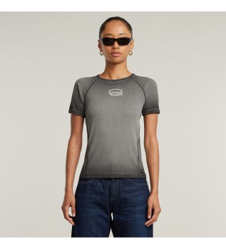 Army ringer slim T-shirt 
black