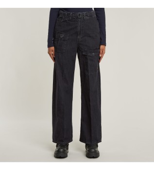 Cargo jeans med blte Loose sort