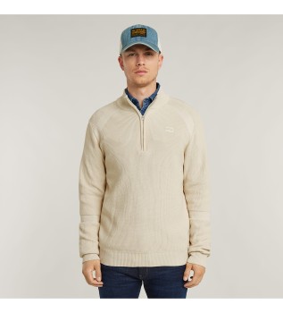 Maglia beige skipper dettagliata