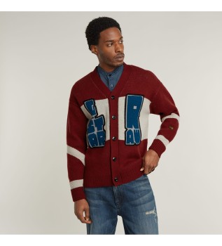 Wakacyjny luźny kardigan czerwony