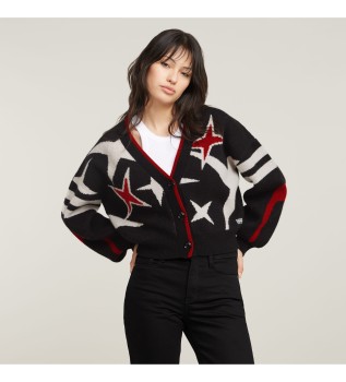 Casaco de malha solto para frias preto