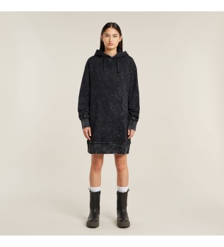 Dress Loose Overdyed Hooded Sweater
 noir