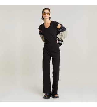 Riveted Flared Jumpsuit svart