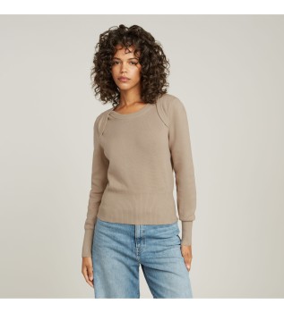 Pull Moto en maille troite
beige